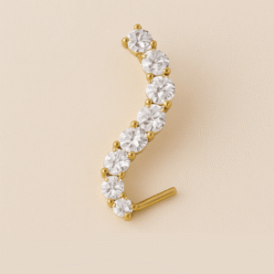 Brinco Ear Cuff Zircônias